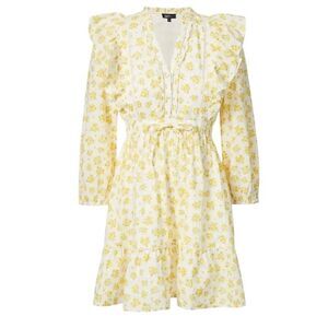 NWOT NOBODY'S CHILD Danielle Floral Cotton-Poplin Mini Cottagecore Dress 6US